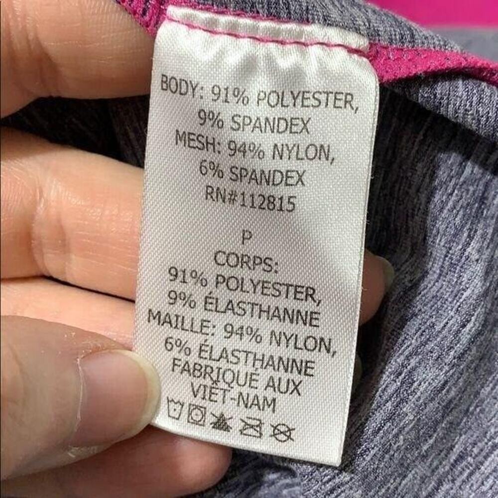 Be Up Inspire Womens Medium Pink Gray Criss Cross Halter Athletic Yoga Tank Top - Picture 10 of 10